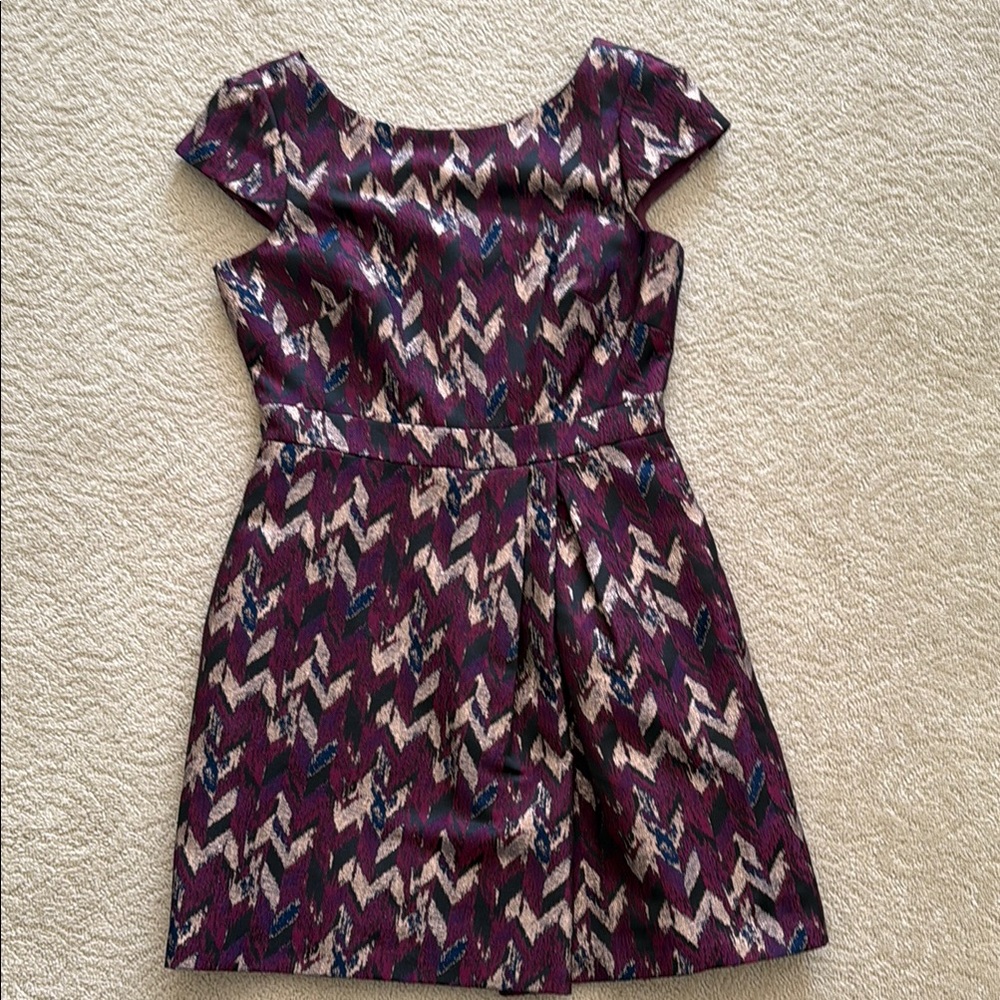 Vince Camuto Metallic Jacquard Fit & Flare Dress